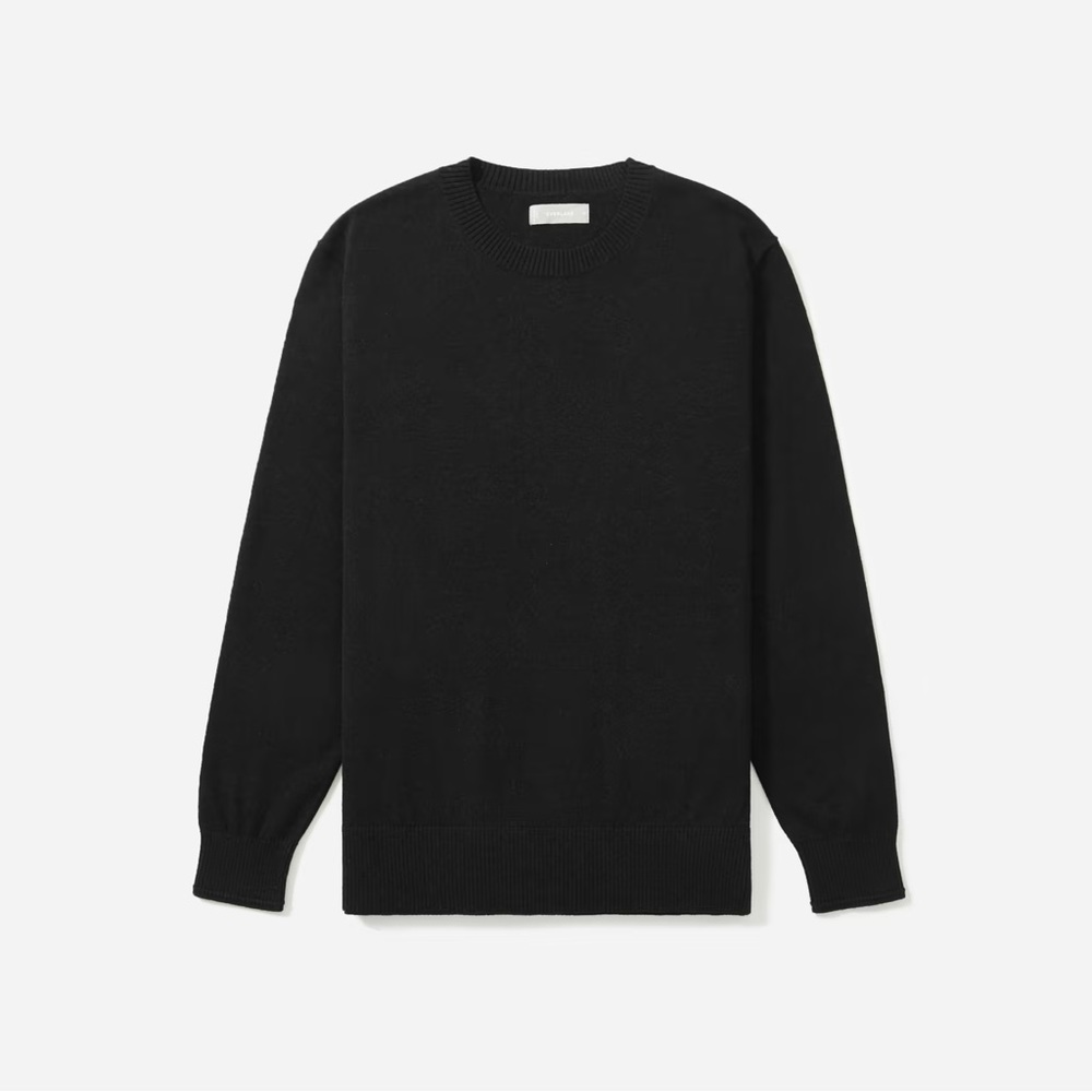 Everlane Men’s The No-Sweat Sweater | Uniform in New Black Size M